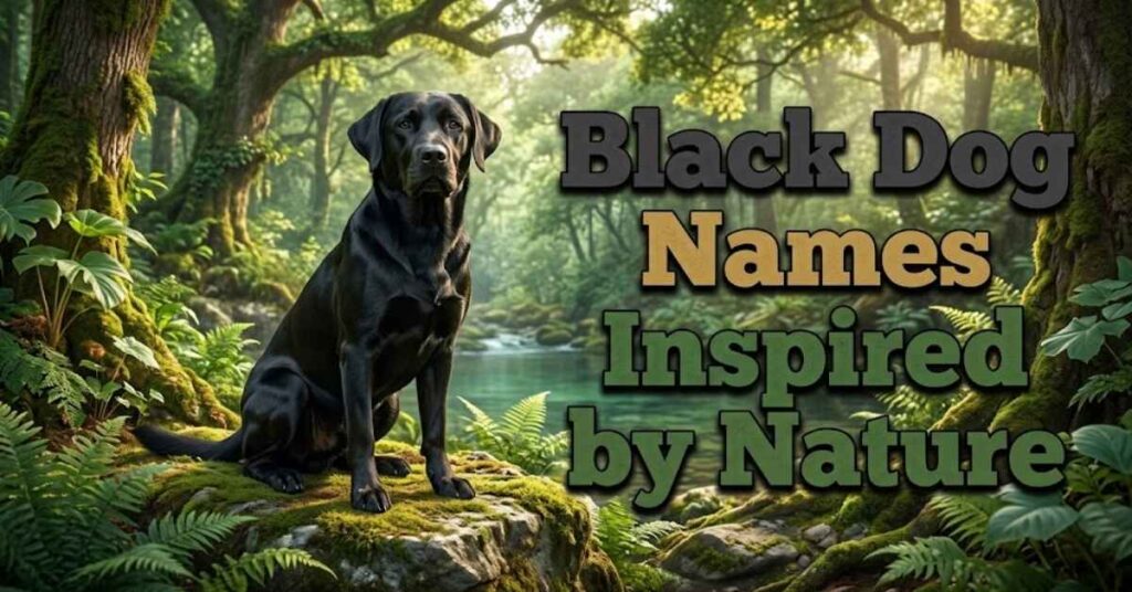 Black Dog Names Inspired by Nature